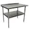 Bk Resources Work Table Stainless Steel With Undershelf, 1.5" Rear Riser 48"Wx24"D VTTR-4824 - alternate 1